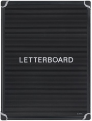 Bi-Office Black Frame Grooved Letter Board