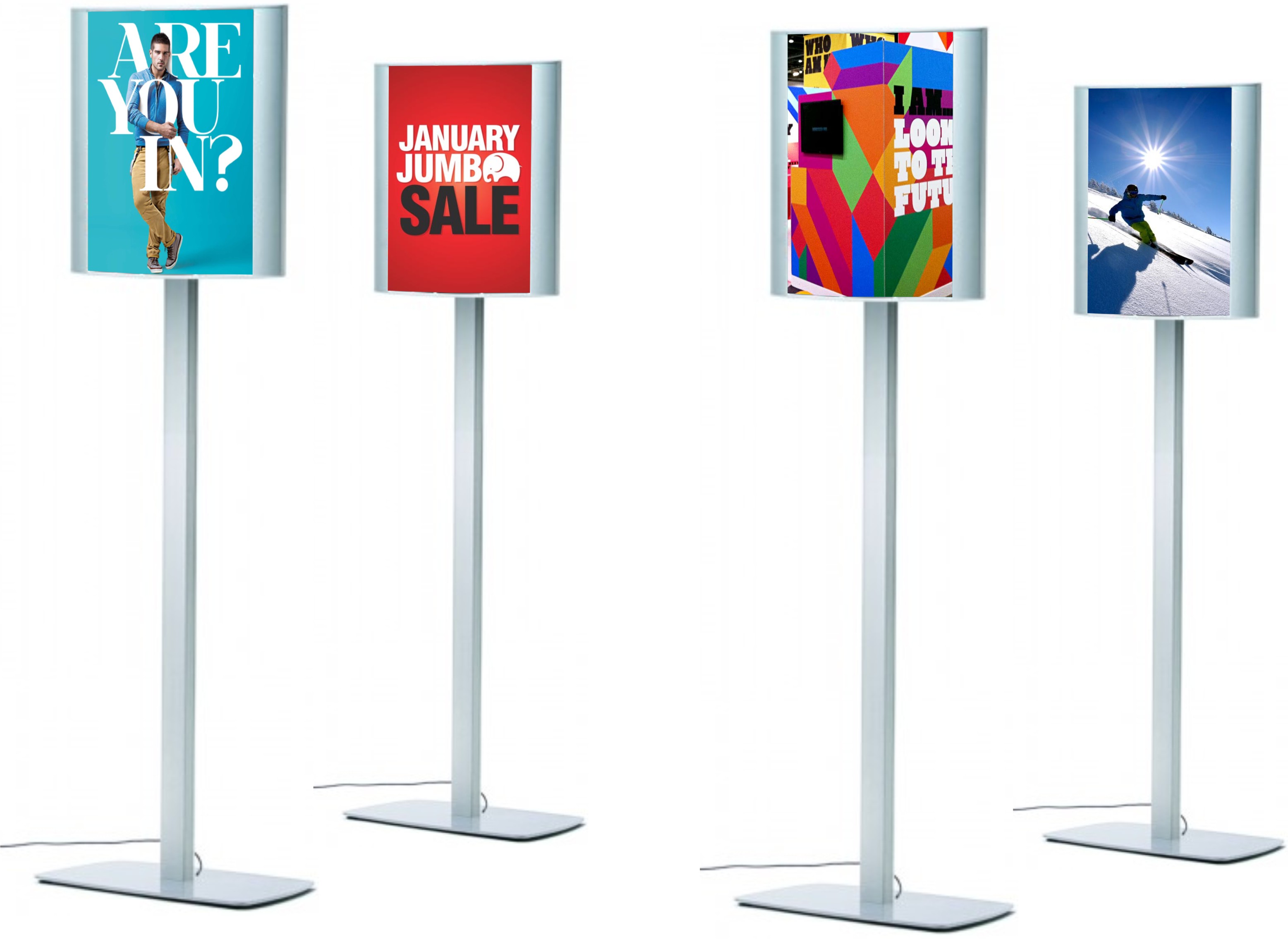 a3 curved led illuminated double sided sign post signs 4 schools