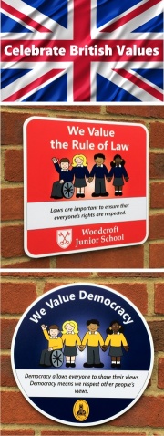 Celebrate Our British Values School Signs