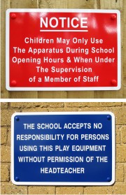 General School Notice Signs - Wall Mounted