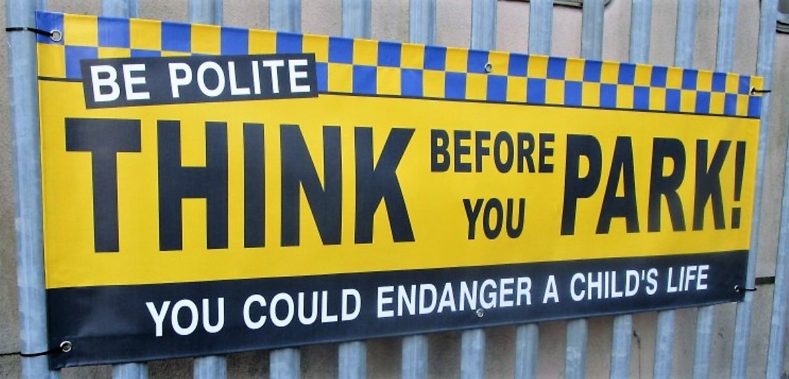 School No Parking Banners Signs 4 Schools