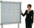 Vision Satin Silver Post Mounted Notice Board