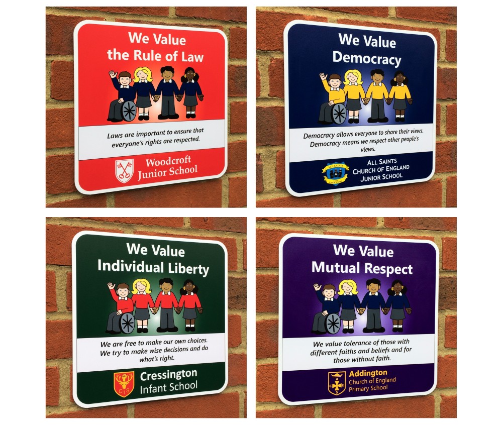 British Values School Signs