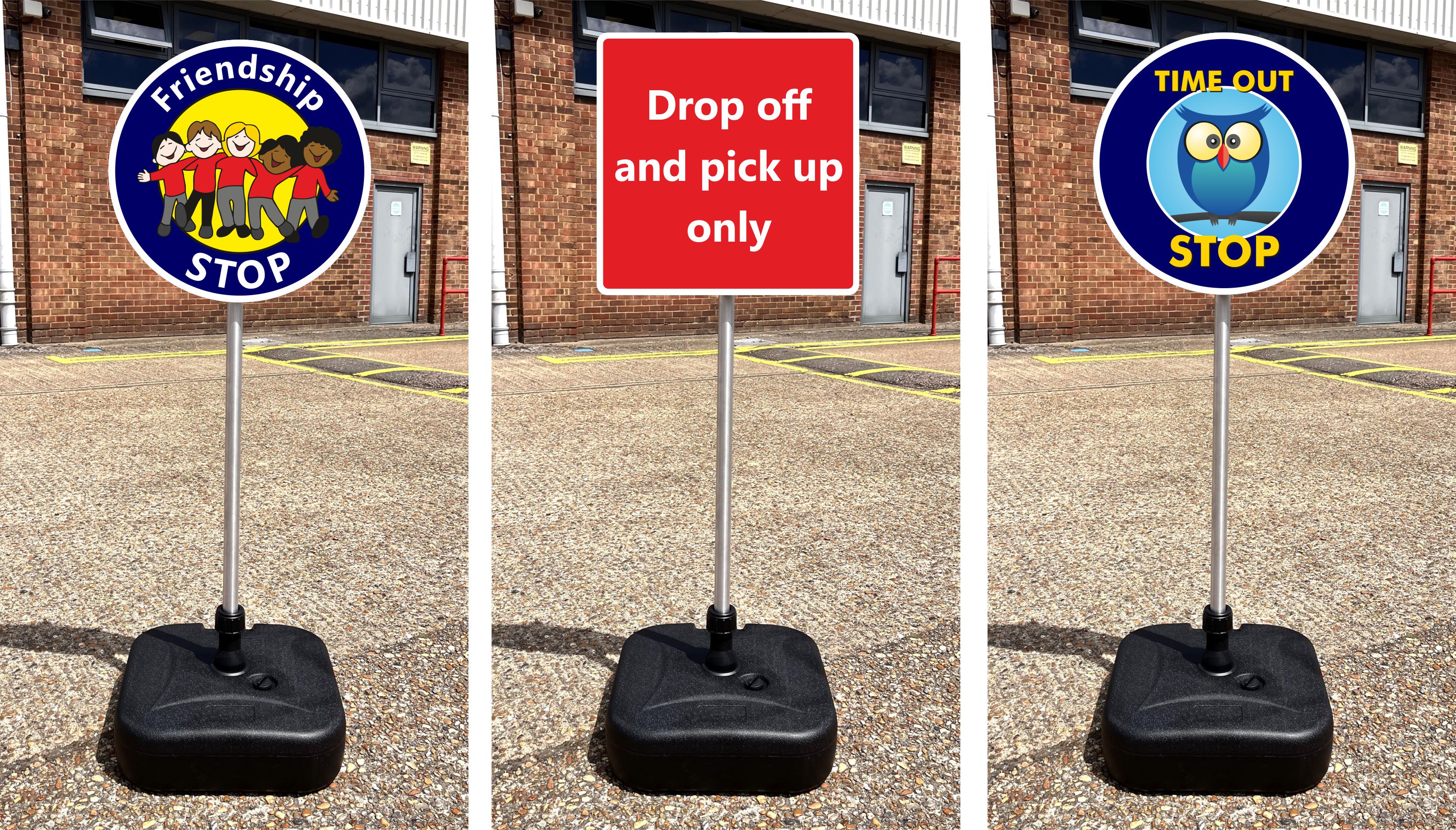 Lollipop Style Portable School Signs - Signs 4 Schools