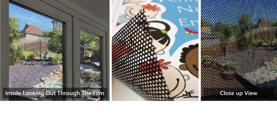 One Way Door & Window Vinyl Graphics for Schools
