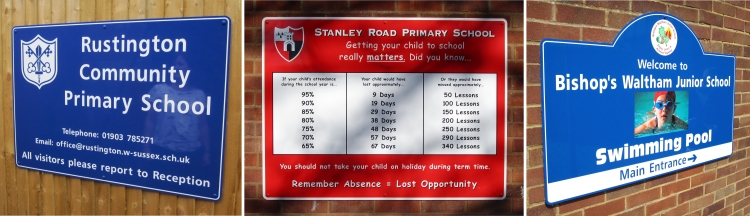 Wall Mounted ACM School Signs - Signs 4 Schools
