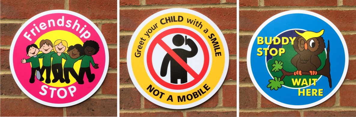 circular playground school signs