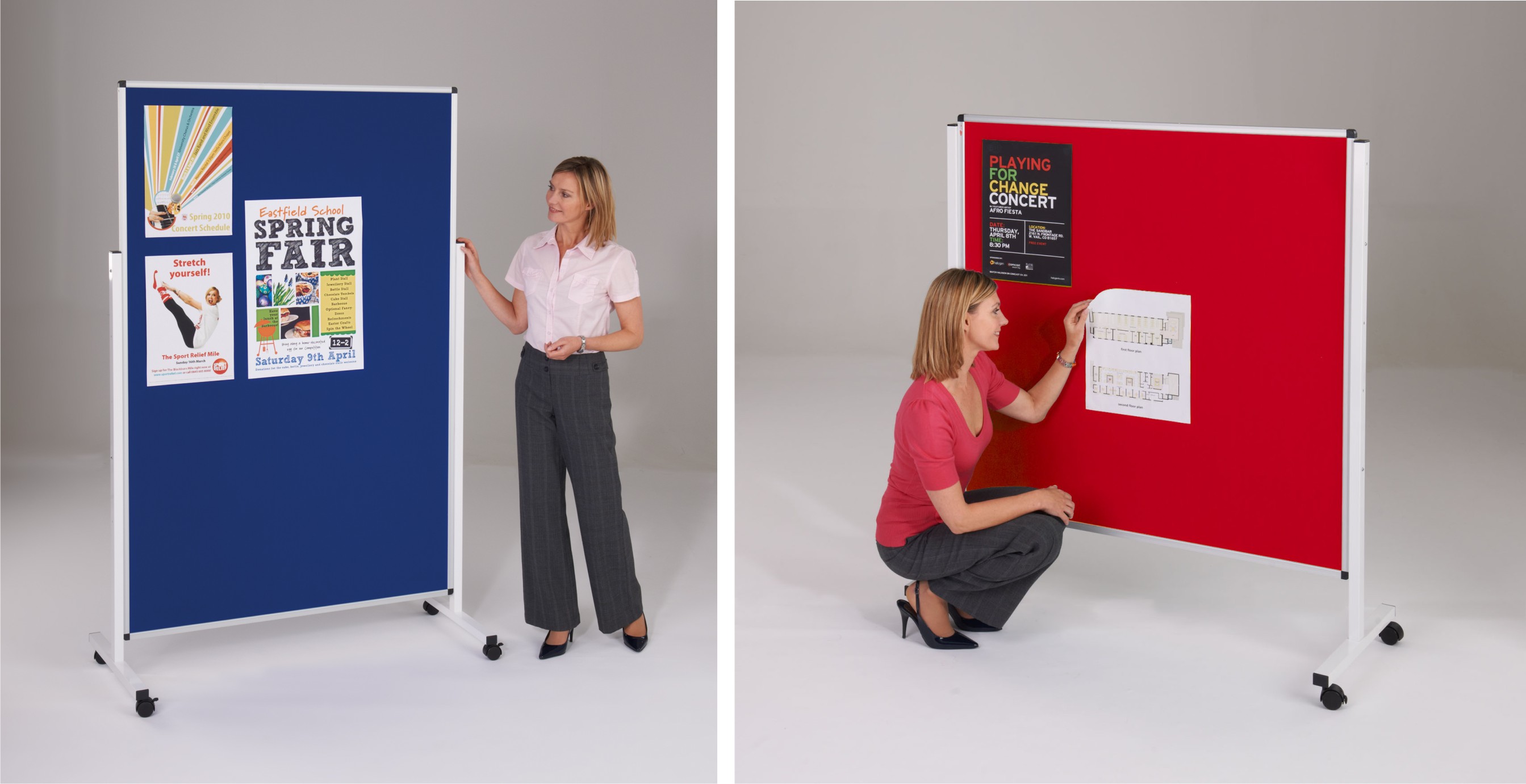 Height Adjustable Mobile Noticeboards - Signs 4 Schools