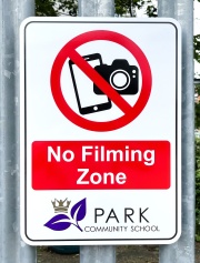 School No Filming Zone Signs