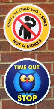 Circular 5mm PCM School Signs