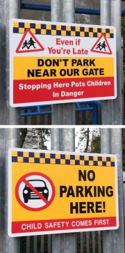 School NO Parking Safety Signs